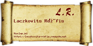 Laczkovits Ráfis névjegykártya